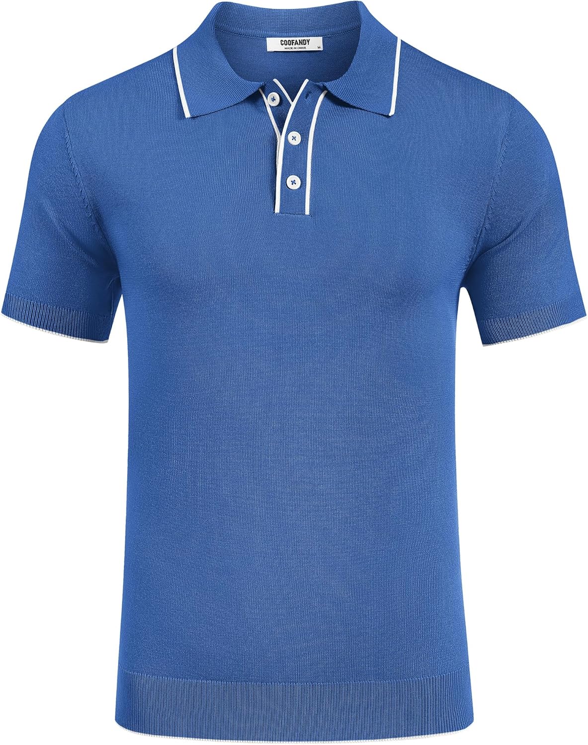 COOFANDY Men's Short Sleeve Knit Polo Shirt