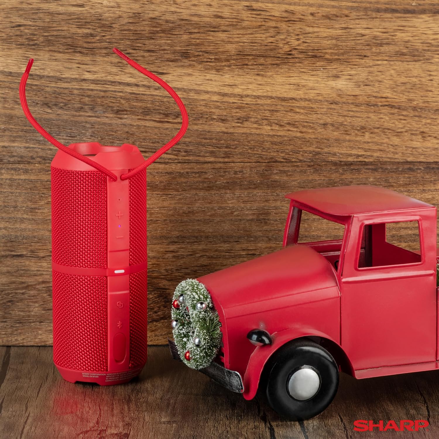 Sharp GX-BT290 speaker with internal components highlighted