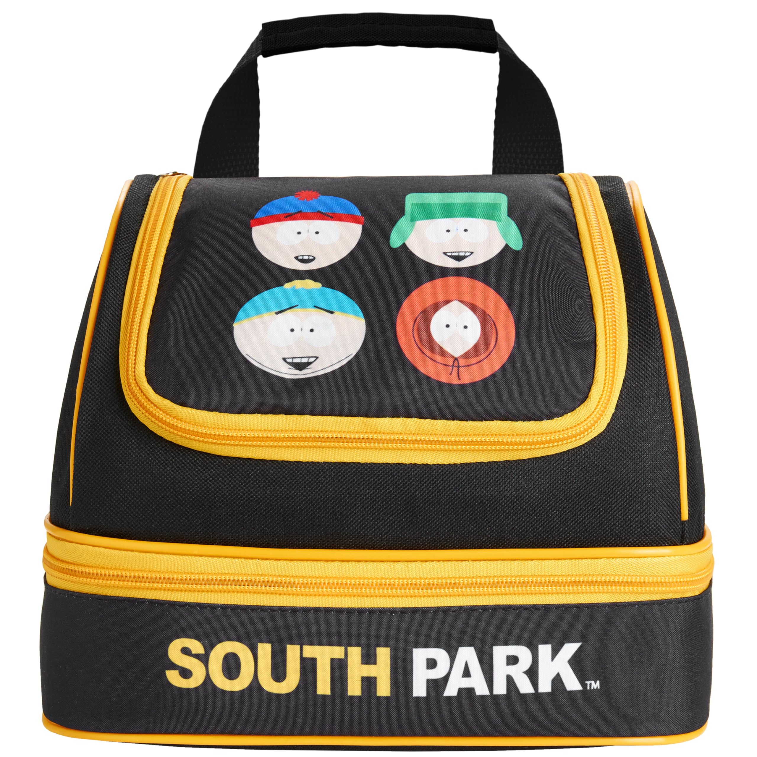 Get Trend South Park Lunch Bag for Teens Adults Stan Kenny Insulated Lunch Box Compartments Double Decker Snacks Food Carrier Work Travel Picnic Cooler Bag (Black South Park)