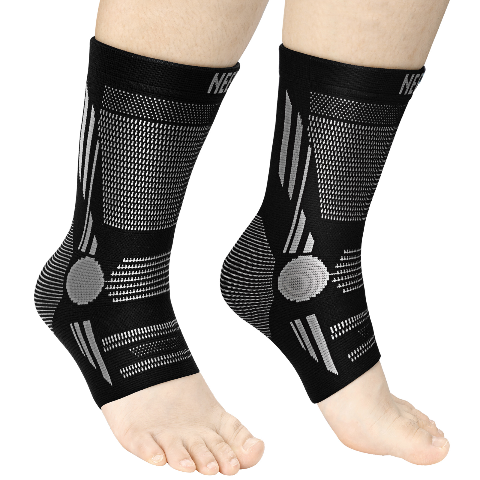 Image of NEENCA Foot & Ankle Brace Socks for Sprained-Ankle Compression Sleeves Set