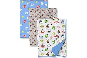 Amazon Essentials Baby Boy's Star Wars 3-Pack Swaddle Blankets