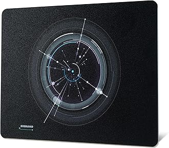 XVX Glass Mousepad Gaming, Overload Black Tempered Glass Mouse Pads for Gaming,Professional Large Mouse Mat 410mm*310mm, Special Glass Surface with Improved Precision and Speed