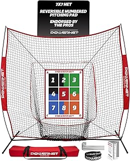 PowerNet Numbered Pitching Pad, Baseball Softball Target, Throwing Practice Gear, Lightweight for Easy Travel, Improve Command