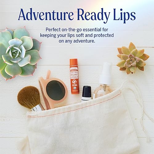 Miniatura 25 de Dr. Bronner's - Bálsamo labial orgánico (menta, 0.15 onzas, paquete de 6) - Fabricado con cera de abeja orgánica y aceite de aguacate, para labios