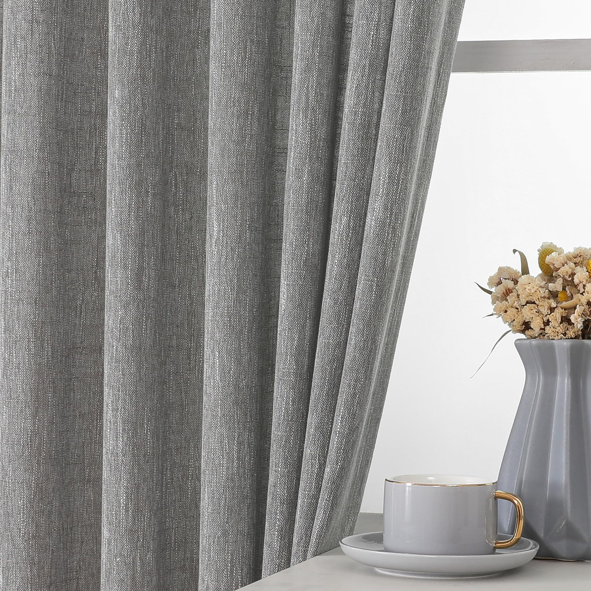 グレーのプリーツカーテン Amazon｜Vision Home ピンチプリーツグレーセミシアーカーテン