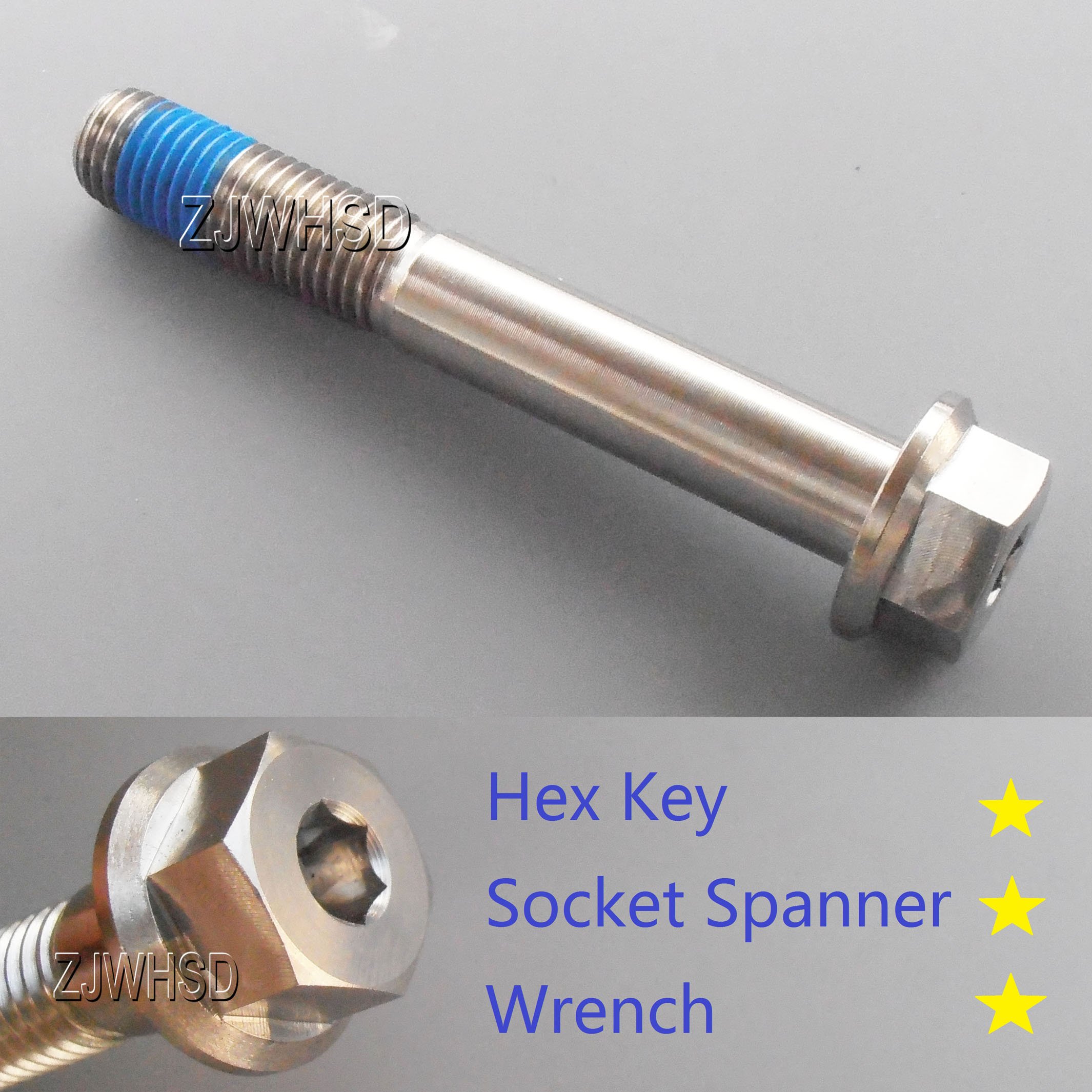 M10 x 1.5 x 70 mm Titanium Ti Screw Bolt Socket Cap Head & Hexagon