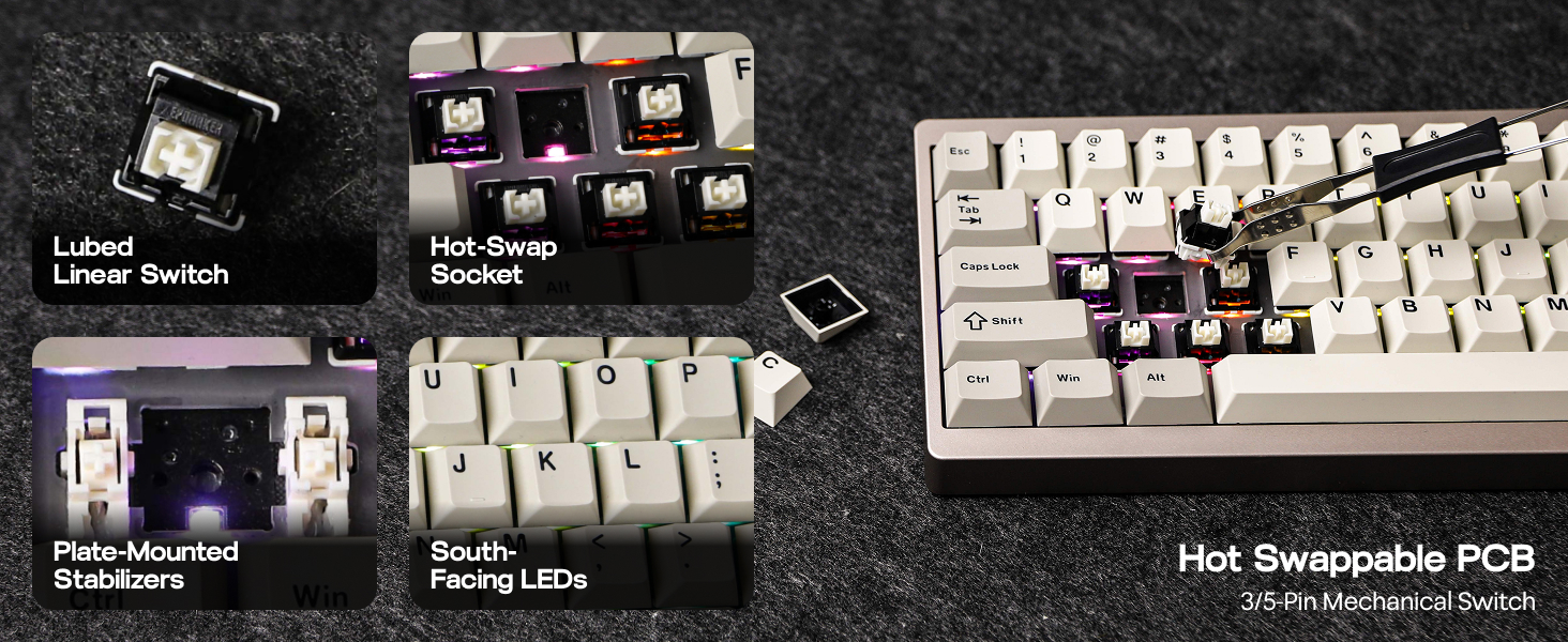 EPOMAKER P65 新品、未開封品 Amazon.com: EPOMAKER P65 QMK/VIA Wireless Aluminum Gaming Keyboard
