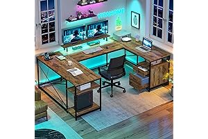 YITAHOME U-Shaped Desk: Spacious and Versatile Workspace