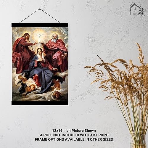 Miniatura 4 de Cabaña perdida coronación de la Virgen por Diego Velazquez  Impresión sin marco  Reproducción de pinturas de obras de arte finas  Póster decorativo