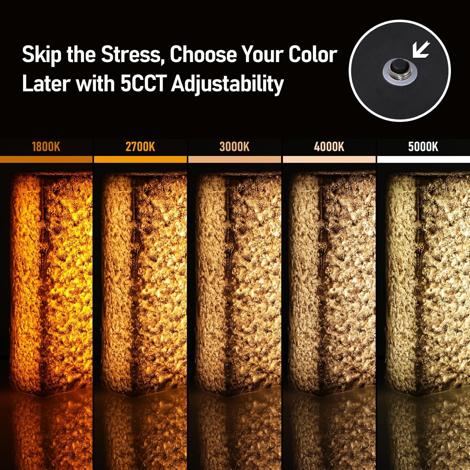 LEONLITE Paver Light 6 x 9 Inch, 5CCT Brick Lighting for Pavers, Pathway Patio & Garden, 1800K/2700K/3000K/4000K/5000K Selectable, 12-24V AC/DC Low Voltage, Waterproof IP67, Pack of 4