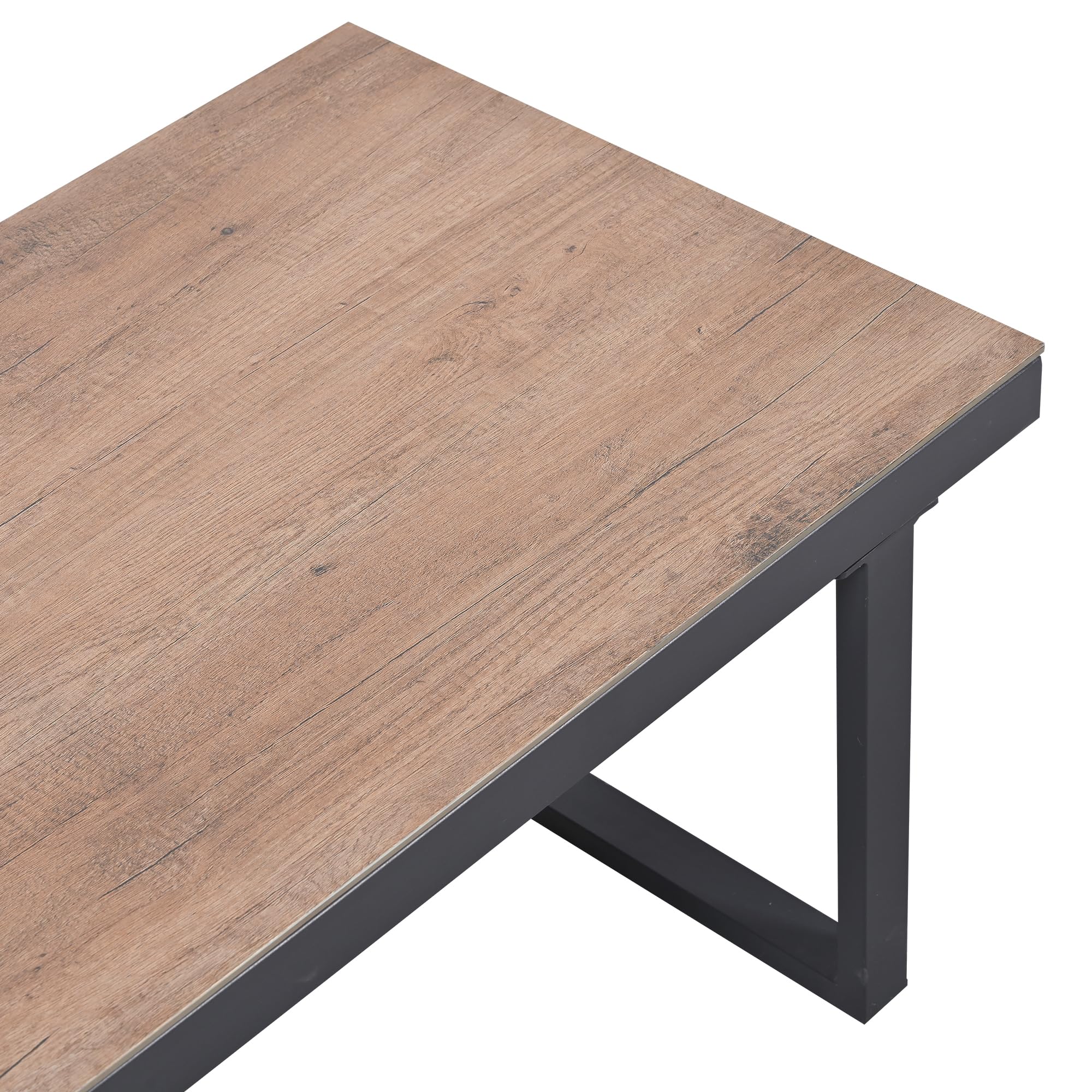 TIZZ Juego de muebles de jardín, sillones de jardín, sofá esquinero, cama relax al aire libre, mesa de café, se puede convertir en una cama reclinable, acero galvanizado, gris