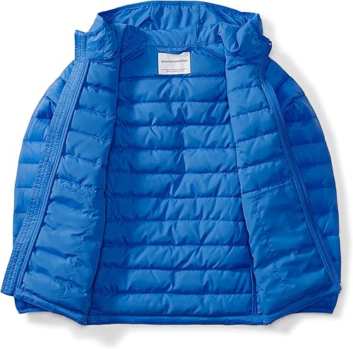 Miniatura 34 de Yaxa Essentials Boys Lightweight Water-Resistant Packable Hooded Puffer Jacket Amarillo dorado.,Verde Oliva Oscuro,Verde,Marrón