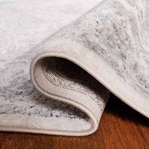 Miniatura 7 de MARTHA STEWART x SAFAVIEH MSR867A - Alfombra oriental no desprende pelusa, 6 pies 7 pulgadas x 9 pies, marfilgris