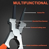 Vista 3 de SPEEDWOX Alicates de soldadura MIG de 9 pulgadas, alicates de núcleo MIG, herramientas de soldadura para raspar salpicaduras, agarrar, dibujar