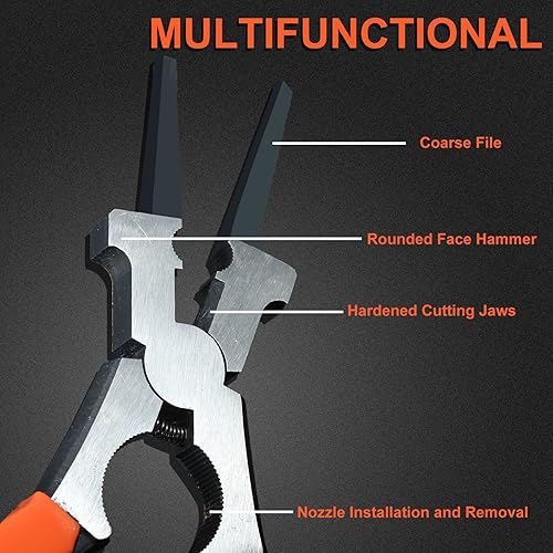 Miniatura 3 de SPEEDWOX Alicates de soldadura MIG de 9 pulgadas, alicates de núcleo MIG, herramientas de soldadura para raspar salpicaduras, agarrar, dibujar,