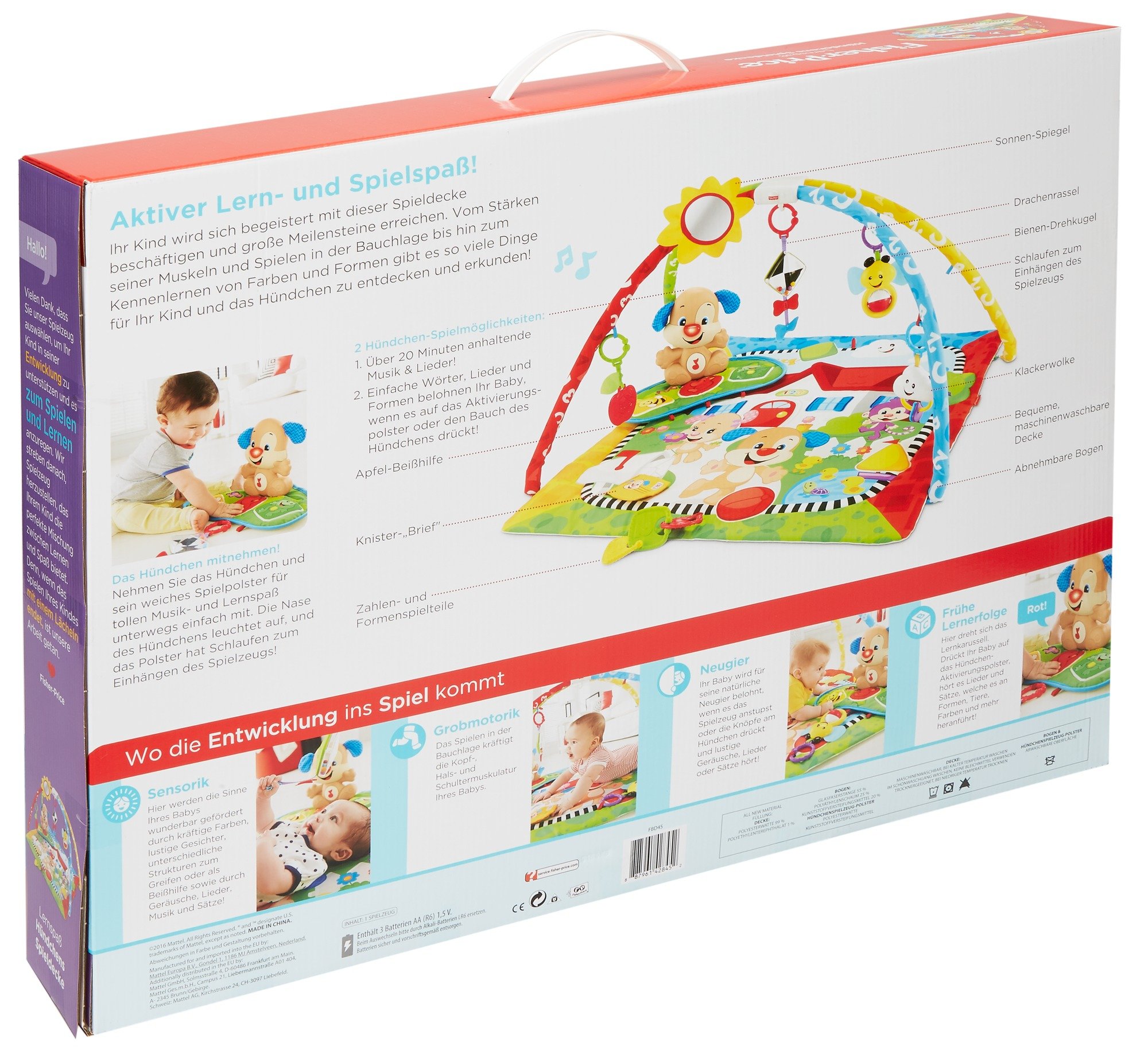 Mattel Fisher-Price FBD45 kocyk do zabawy, wielokolorowy