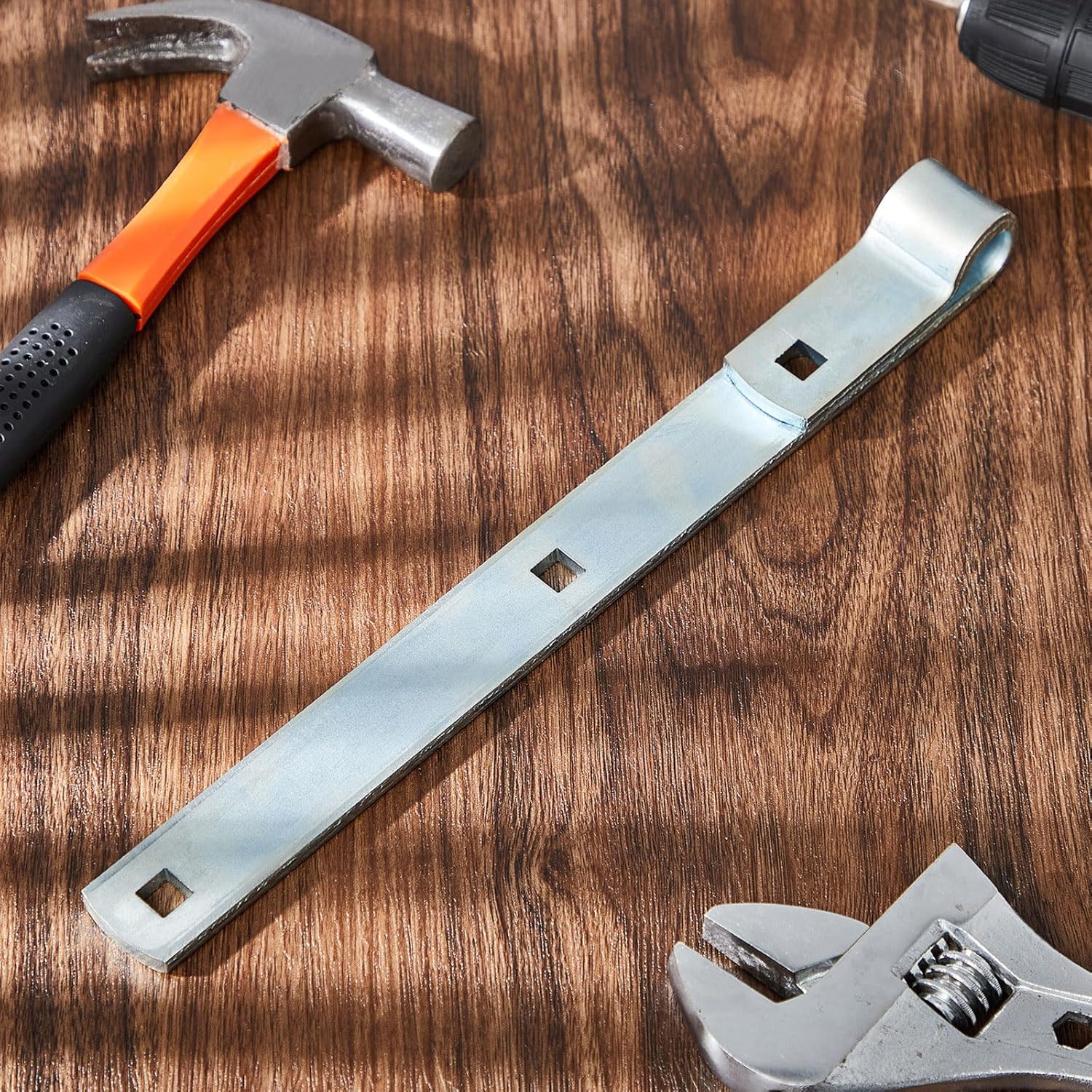 4 Pack 12" Zinc Strap Hinge Heavy Duty for Gates, Tool Sheds, Barns and Other Swing Doors (Silver)