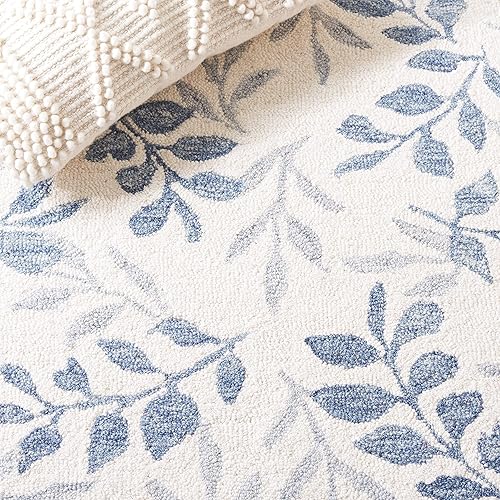 Miniatura 5 de Safavieh Jardin Collection JAR752A - Alfombra redonda de lana contemporánea hecha a mano para entrada, vestíbulo, sala de estar, dormitorio, cocina,