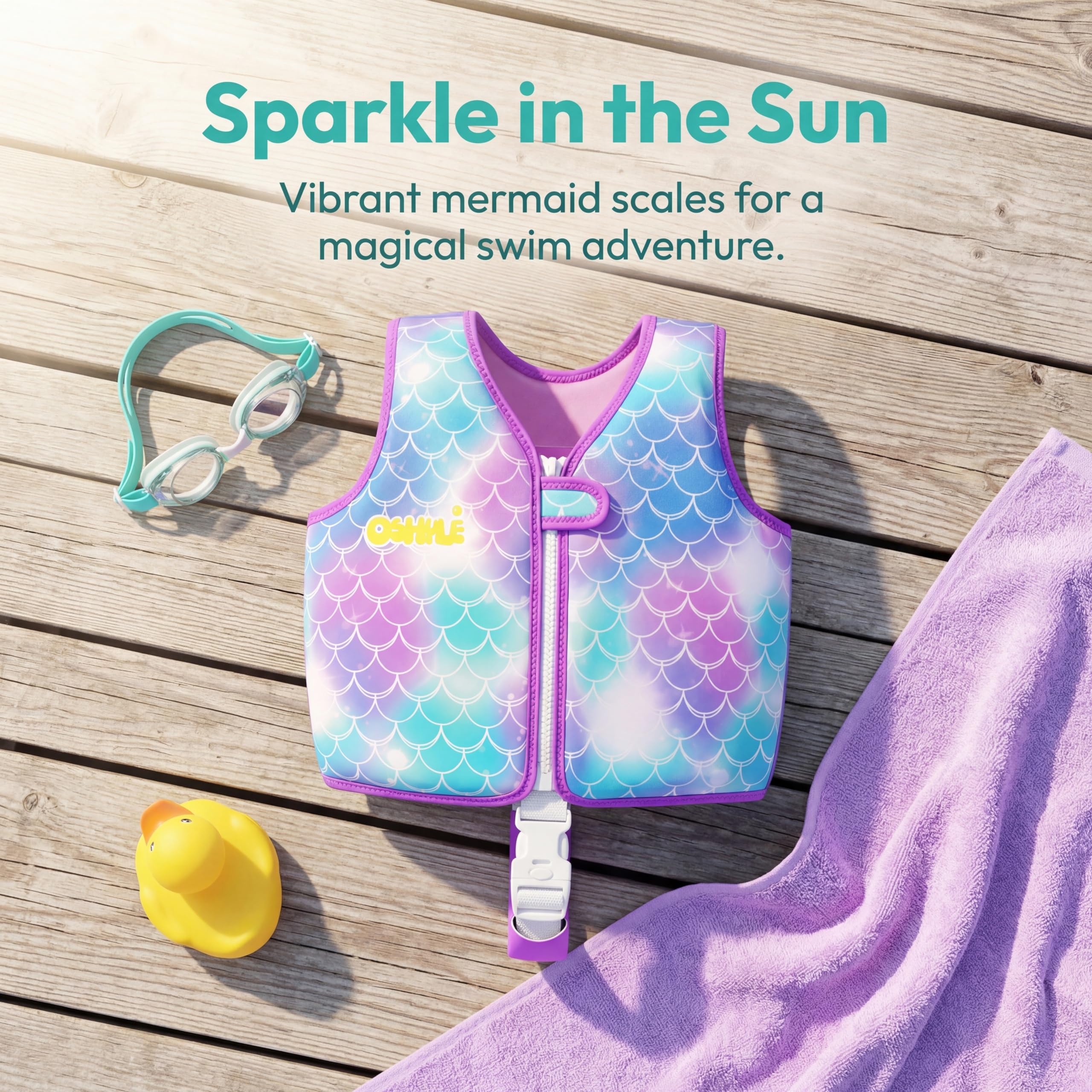 Gilet de Natation Enfants Néoprène Doux Sangle Sécurité Flottaison