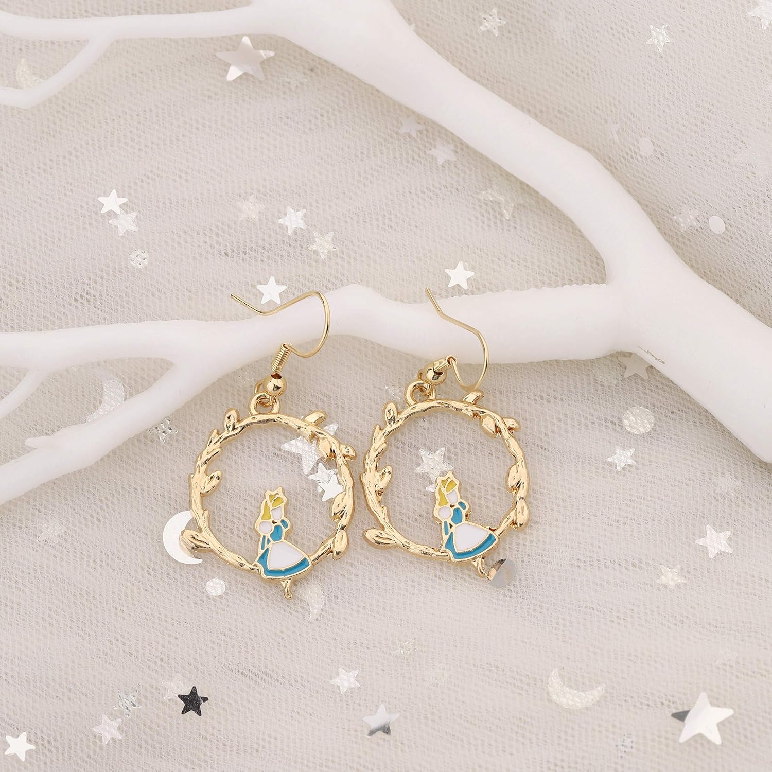 AKTAP Cartoon Movie Inspired Gift Al-e Rabbit Flower Earrings Fairy Tales Jewelry for Her - Image 3