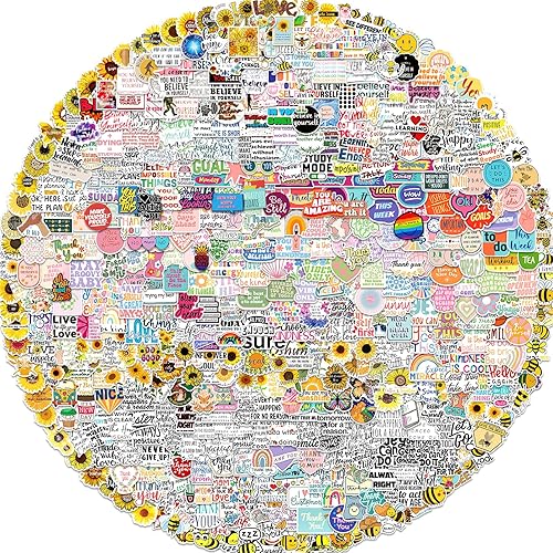 600 calcomanías con cita inspiradora, calcomanías positivas de Arme para estudiantes y profesores, calcomanías motivacionales para botellas de agua,