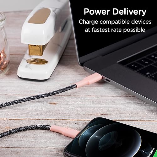Miniatura 3 de Cordinate Cable USB-C a Lightning de 6 pies, cable trenzado, carga rápida, compatible con iPhone 131211ProPro MaxMini, iPad Pro, AirPod Pro,