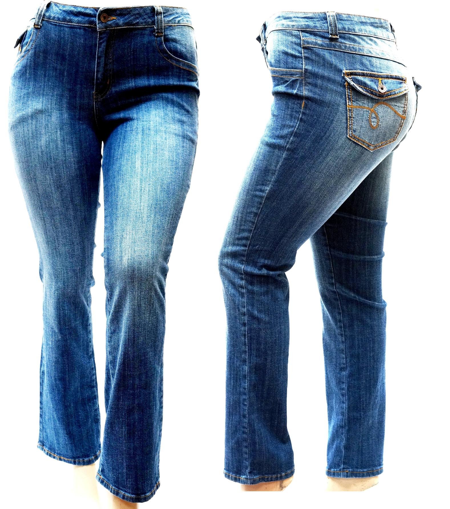 Jack DavidY&F Womens Plus Size Curvy Stretch Relaxed Fit Straight/Skinny/Bootcut Denim Jeans Pants