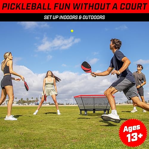 Miniatura 2 de GoSports Pickle 360 Game Set Pickleball Without a Court Outdoor Lawn, Beach, and Backyard Paddle Ball Game