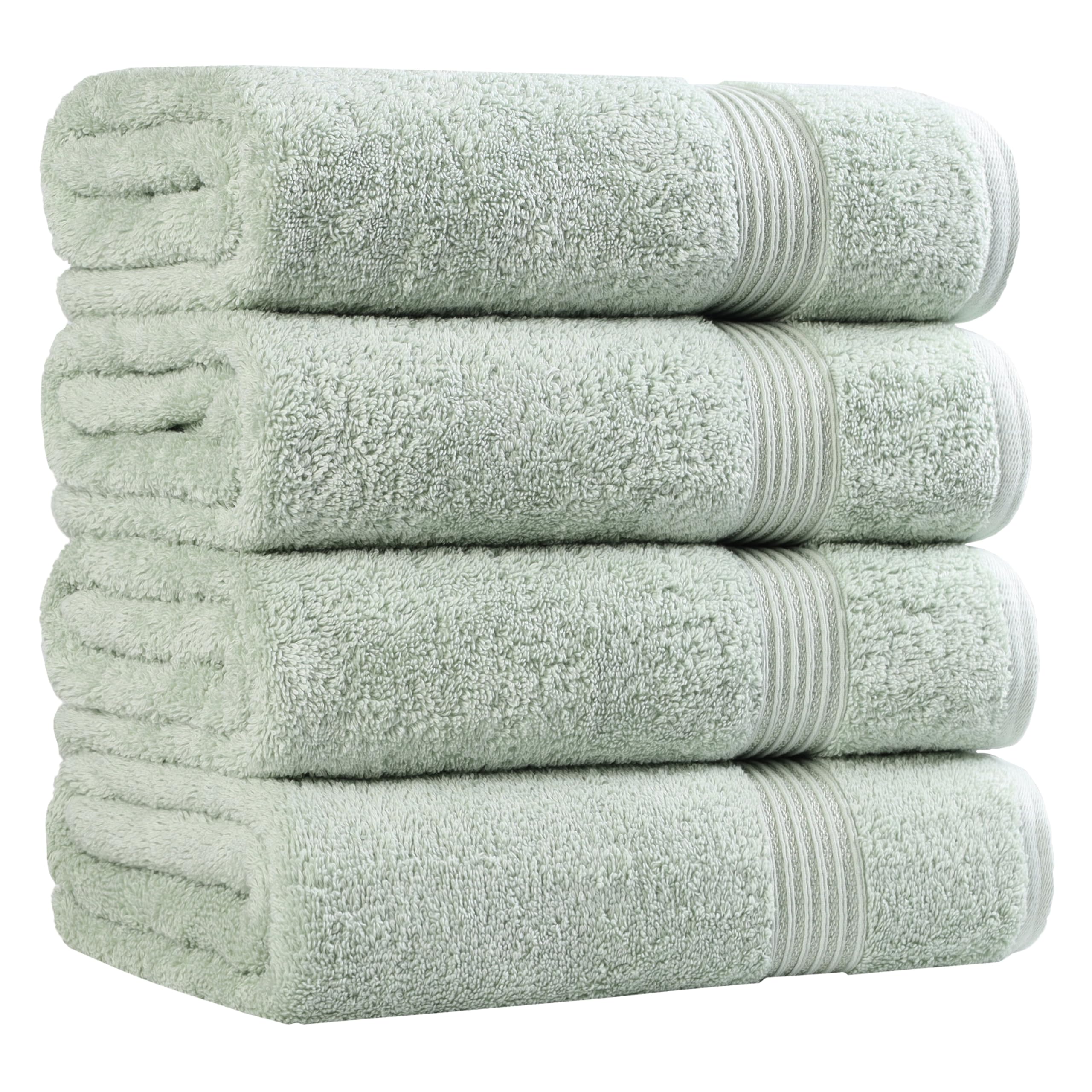 Superior Egyptian Cotton 4-Piece Bath Towel Set for Shower, Bath, Spa, Resort, Hotel, Soft Body Towels, Airbnb Essentials, Apartment, Dorm, Quick Dry,