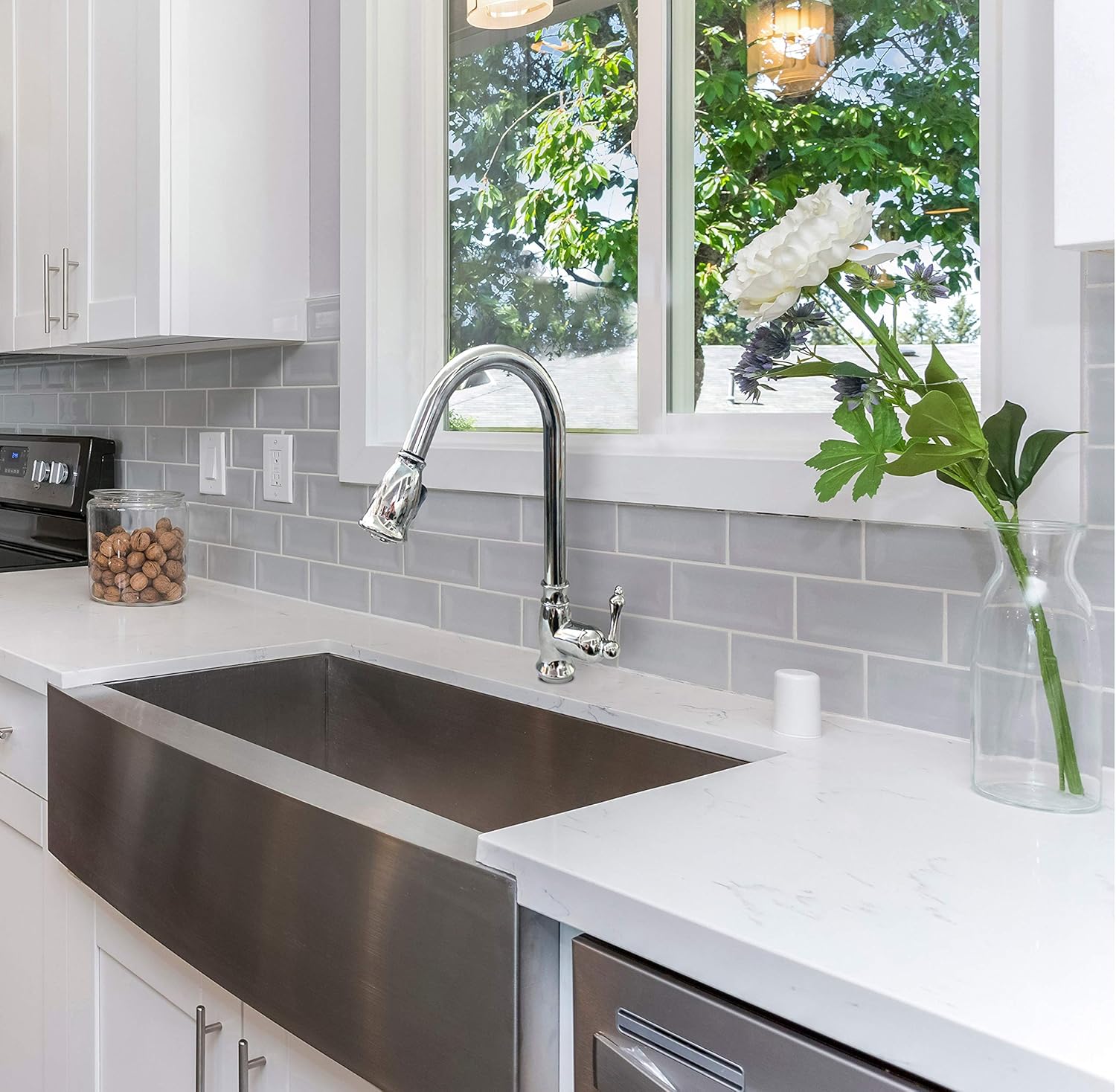 Laguna Brass 1153CP Classic 16" Single Handle Pull-Down Kitchen Faucet, Chrome Finish