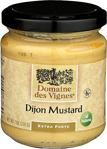 Domaine Des Vignes Dijon Mostaza Extra Forte, 7 onzas, 7.05 oz, paquete de 2