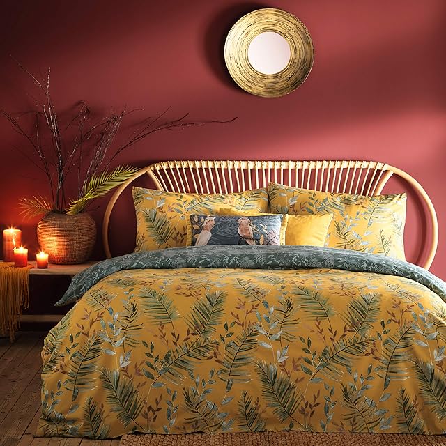 furn. Mazari Duvet Cover Set, Mustard, Double