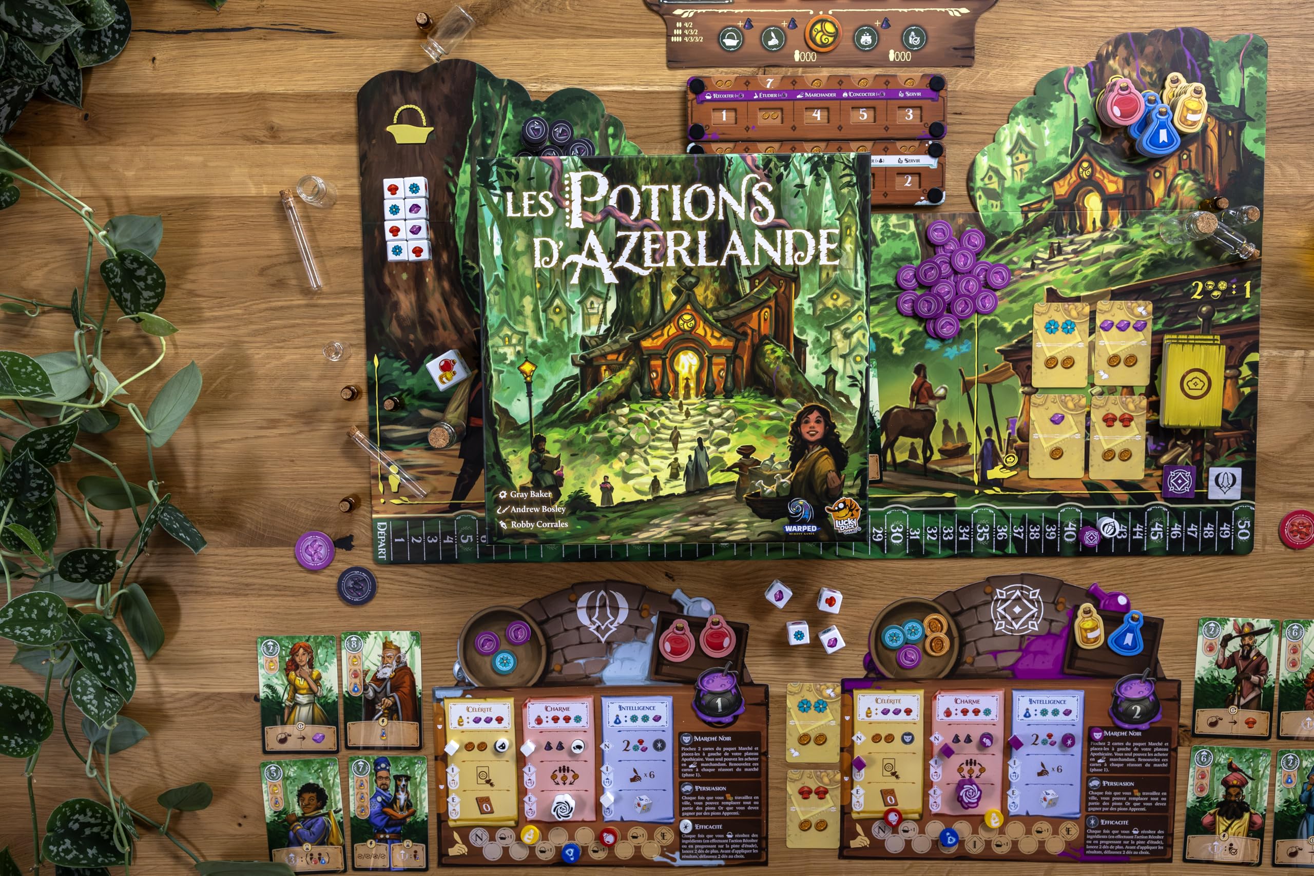 Lucky Duck Games | LES POTIONS D’AZERLANDE | Jeu de Société Stratégique Fantasy pour Adultes dès 14 ans | Festival des Potions |1 à 4 Joueurs | 90 Min | Gestion,Combinaisons, Alchimie | En Français