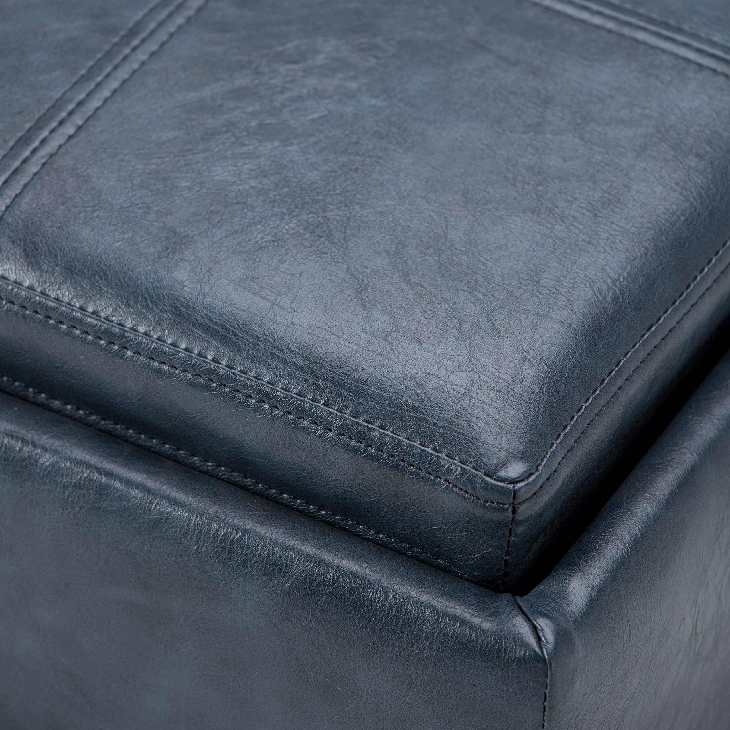 Best Ottoman with Tray 2026 for Living Rooms 2 SIMPLIHOME Rockwood Cube Storage Ottoman with Tray - 17' Wide x 17' High Upholst — product photo