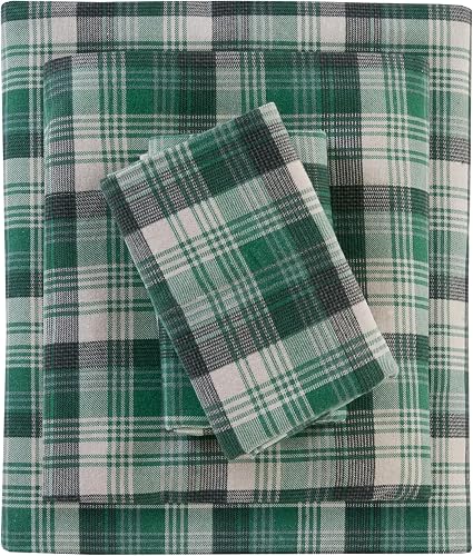 WOOLRICH Warme weiche Flanell-Bettwäsche mit 35,6 cm tiefen Taschen, für Queensi