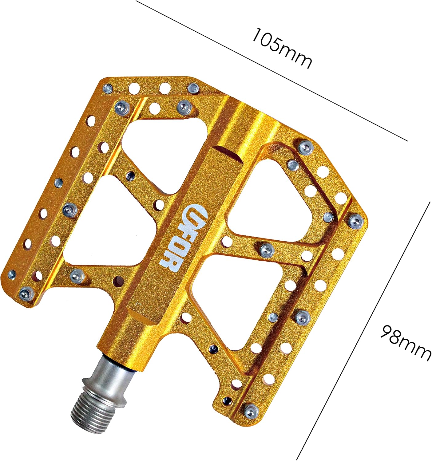 UFOR Thin & Durable Mountain Bike Pedals, Aluminum Alloy Platform MTB Pedals