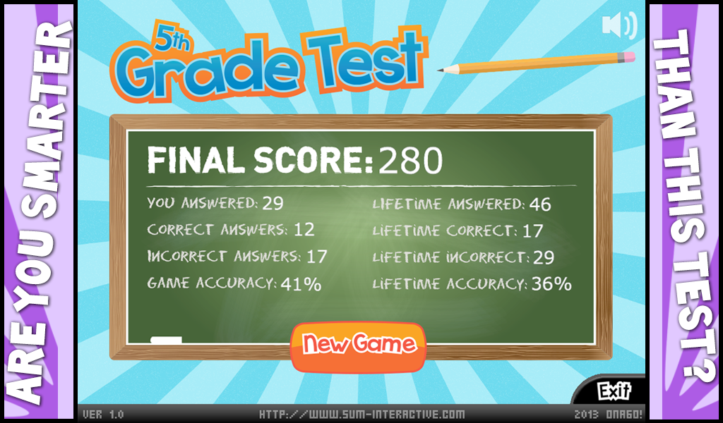 5th Grade Test - App on Amazon Appstore
