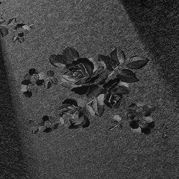 WESTICK Black Textured Floral Contact Paper Rose Silk Embossed Wallpaper