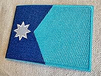 Vista 4 de Parche Bordado de la Bandera del Estado de Minnesota, Emblema MN, Planchado, Versión 2024