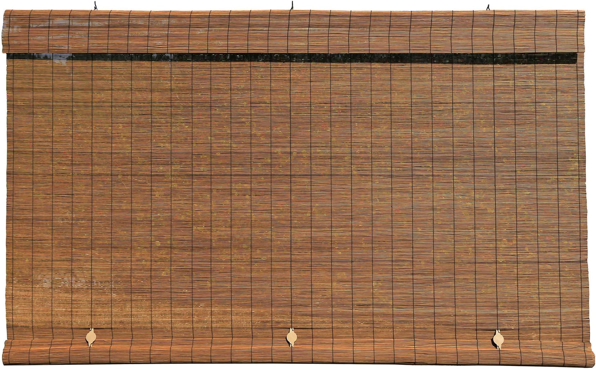 Radiance Cord Free Bamboo Shades for Porch, Patio & Sunroom - Imperial Matchstick Bamboo Blinds for Light Filtering - Roll-Up Bamboo Blinds for Outside Mount - Brown - 36" x 72" - (1108117)