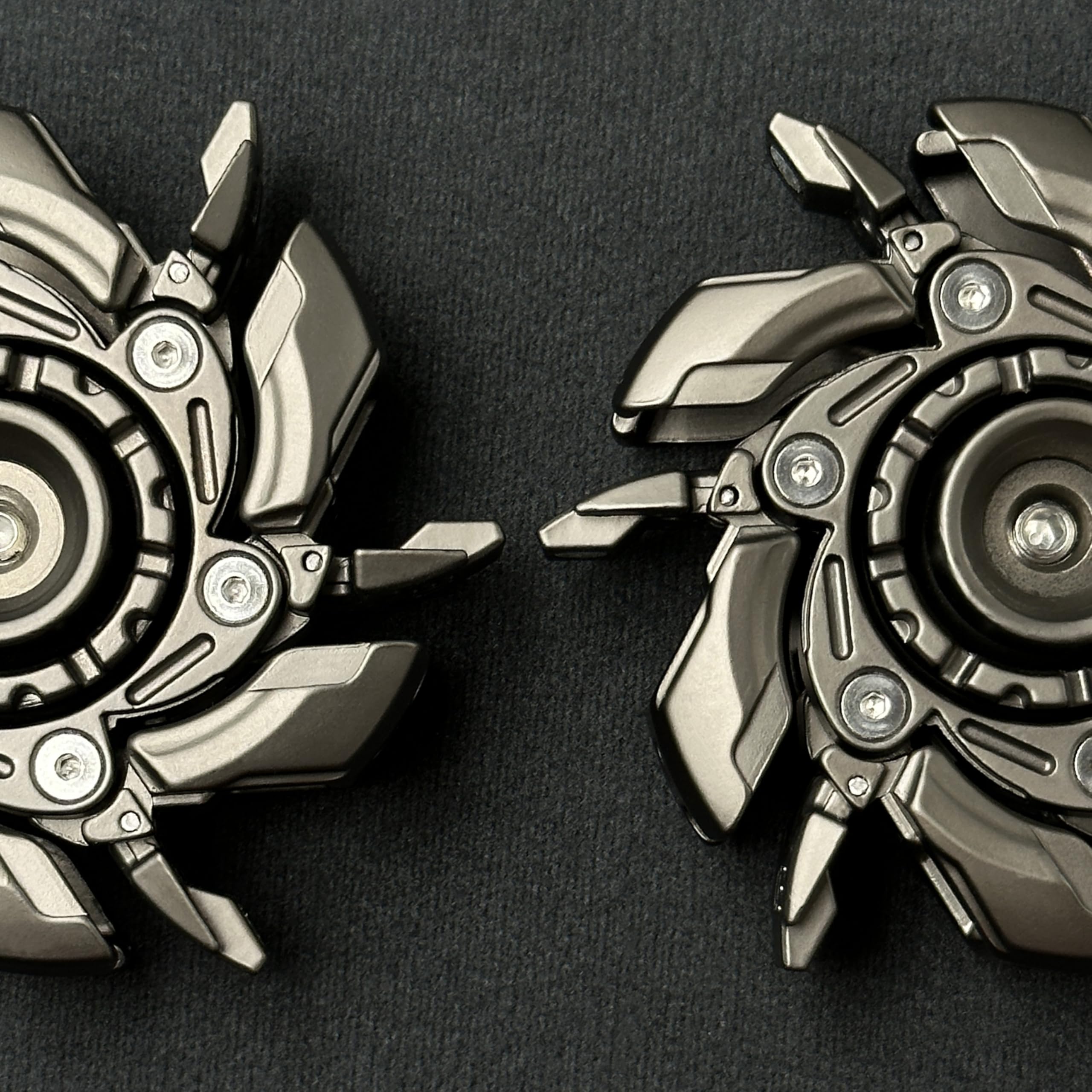 T-Conceal EDC Fidget Sliders Open Armor Spinning TopFidget Toys Stress Relief For Adults Magnetic Metal, Grau, klein - Image 2