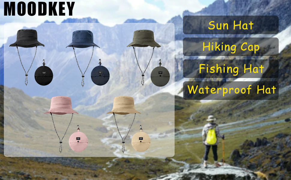 Sombrero impermeable tipo bucket para lluvia y sol miniatura 7
