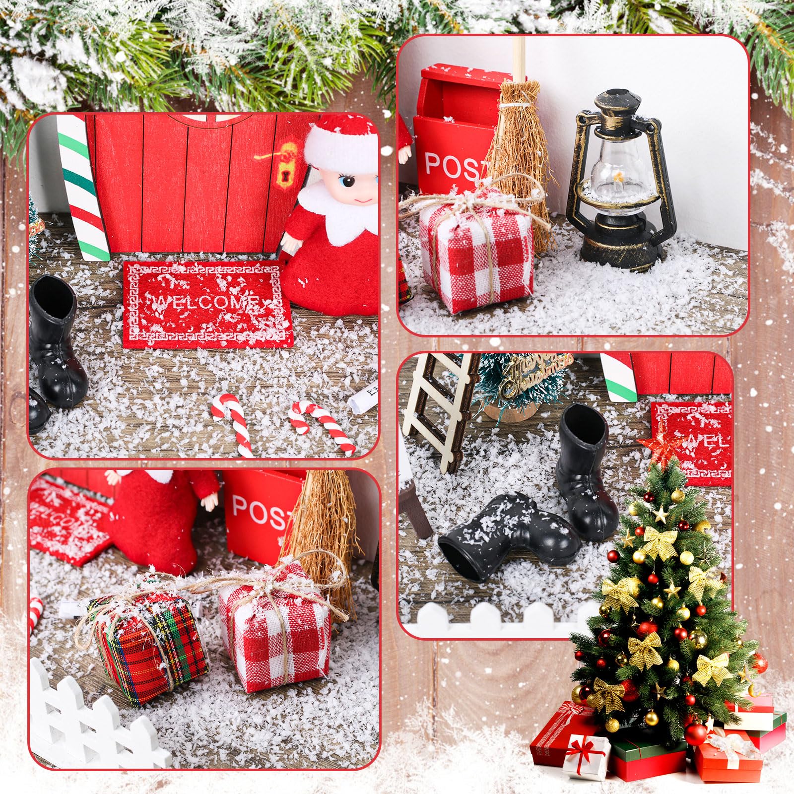 Accessoires Miniatures Pour Maison De Poupée - Boîte Aux Lettres, Journal, Enveloppes (9 Pièces)