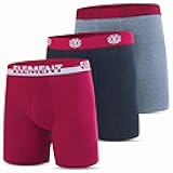 Mens Underwear Pack of 3 Boxer Briefs, Cotton Stretch Boxers for Men