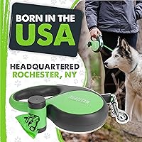 Vista 9 de Correa retráctil Mighty Paw con soporte incorporado para bolsas de excremento Correa retráctil de 16' para perros pequeños, razas medianas