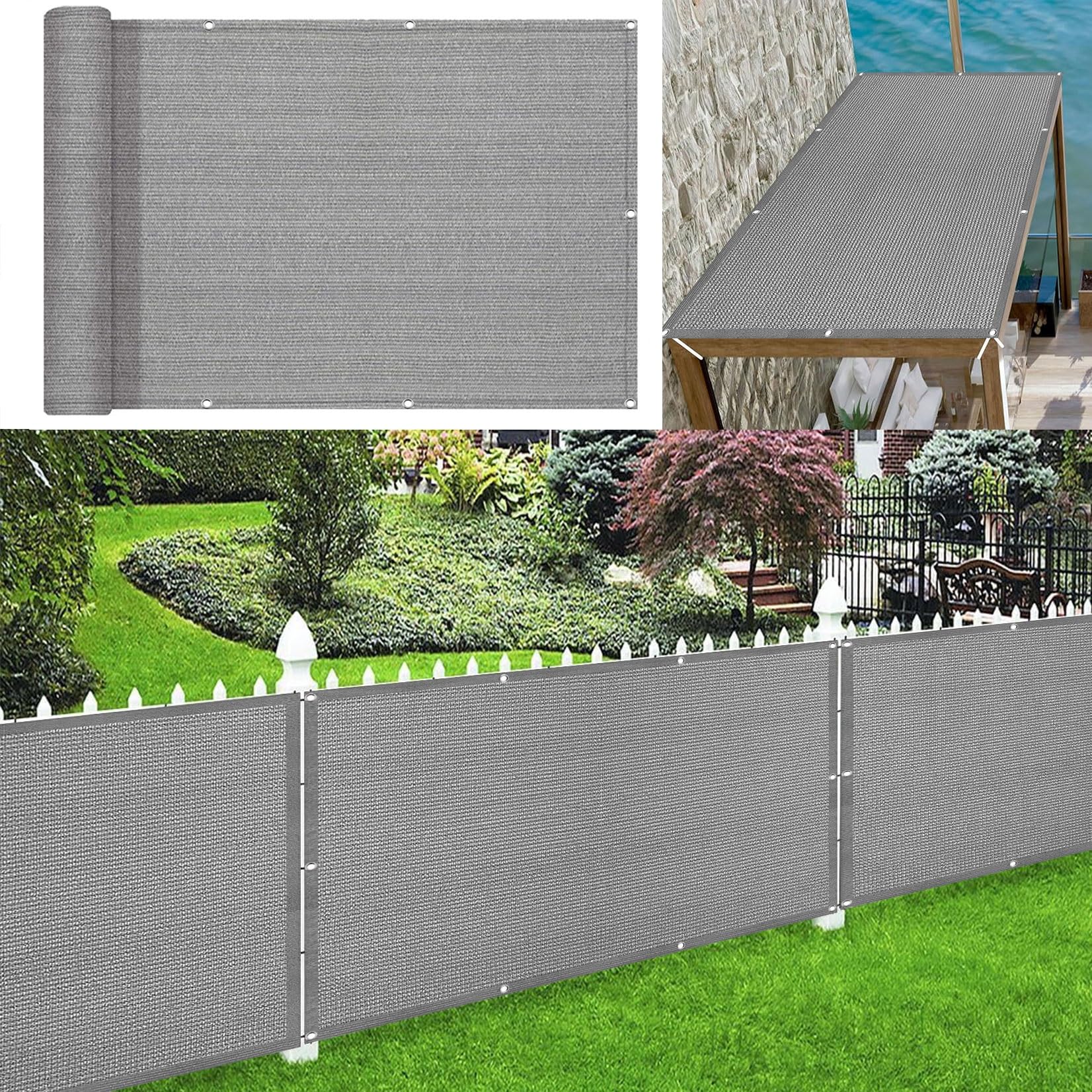Voile d'ombrage jardin 6x10 m pour ombrager une terrasse en famille ou un espace de camping