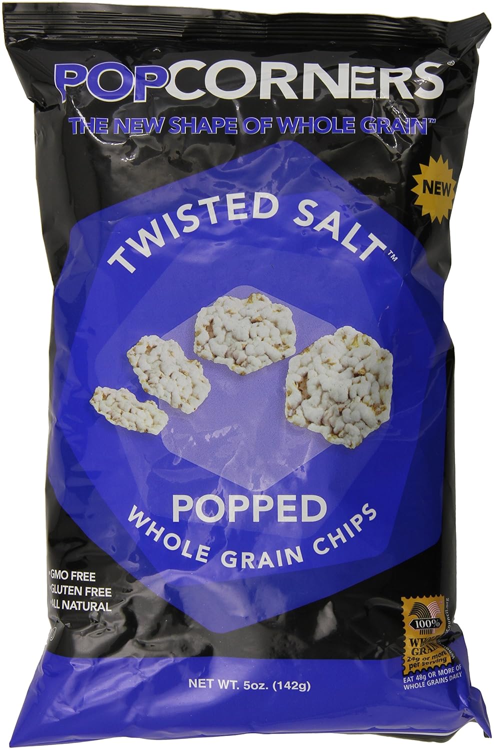 Popcorners Whole Grain Chip Twisted Salt, 5 Ounce