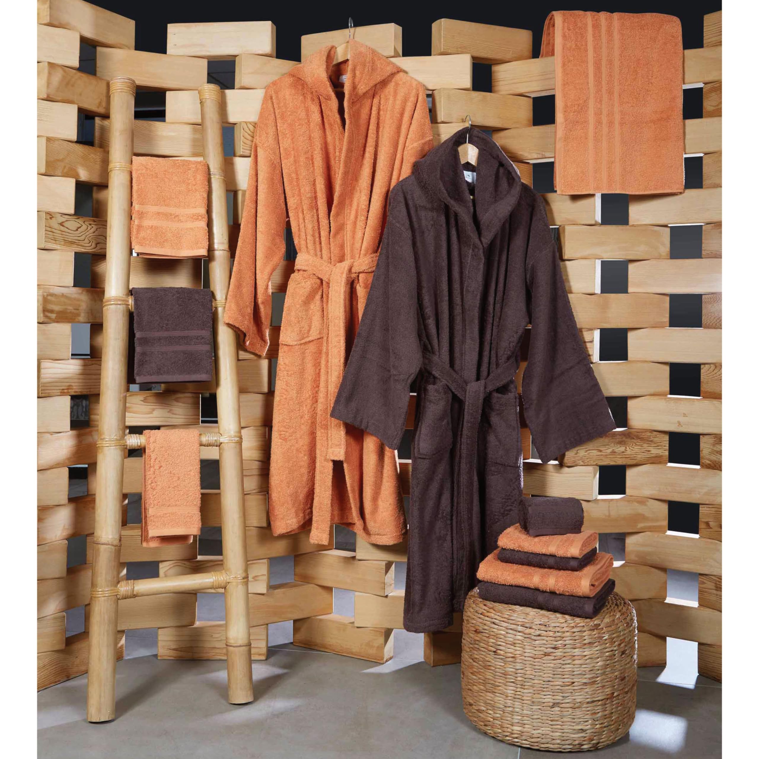Bassetti Morbido Asciugamano Asciugamani 480 gr 100% Cotone Set da 5 pz (2 da 58x105 cm + 2 da 38x55 cm + 1 da 70X140 cm) - Collezione MONIQUE - TOPAZIO Y3