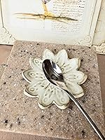 Vista 9 de Mini cuchara de flores pequeñas para encimera de cocina, cerámica hecha a mano, cerámica, café, té, decoración en crema de mantequilla