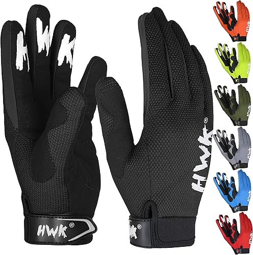 HWK Guantes de motocicleta para hombres y mujeres, guantes de motocross, conducción, tácticos, ciclismo, motociclismo, carreras, multiusos, guantes